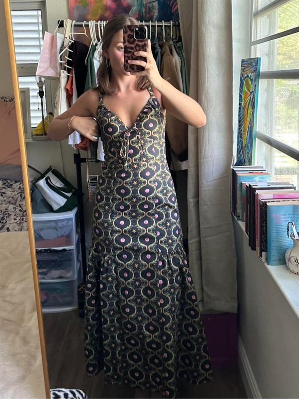 HILL HOUSE HOME LILLIE DRESS WITH SHELL AND STARFISH ACCENTS
